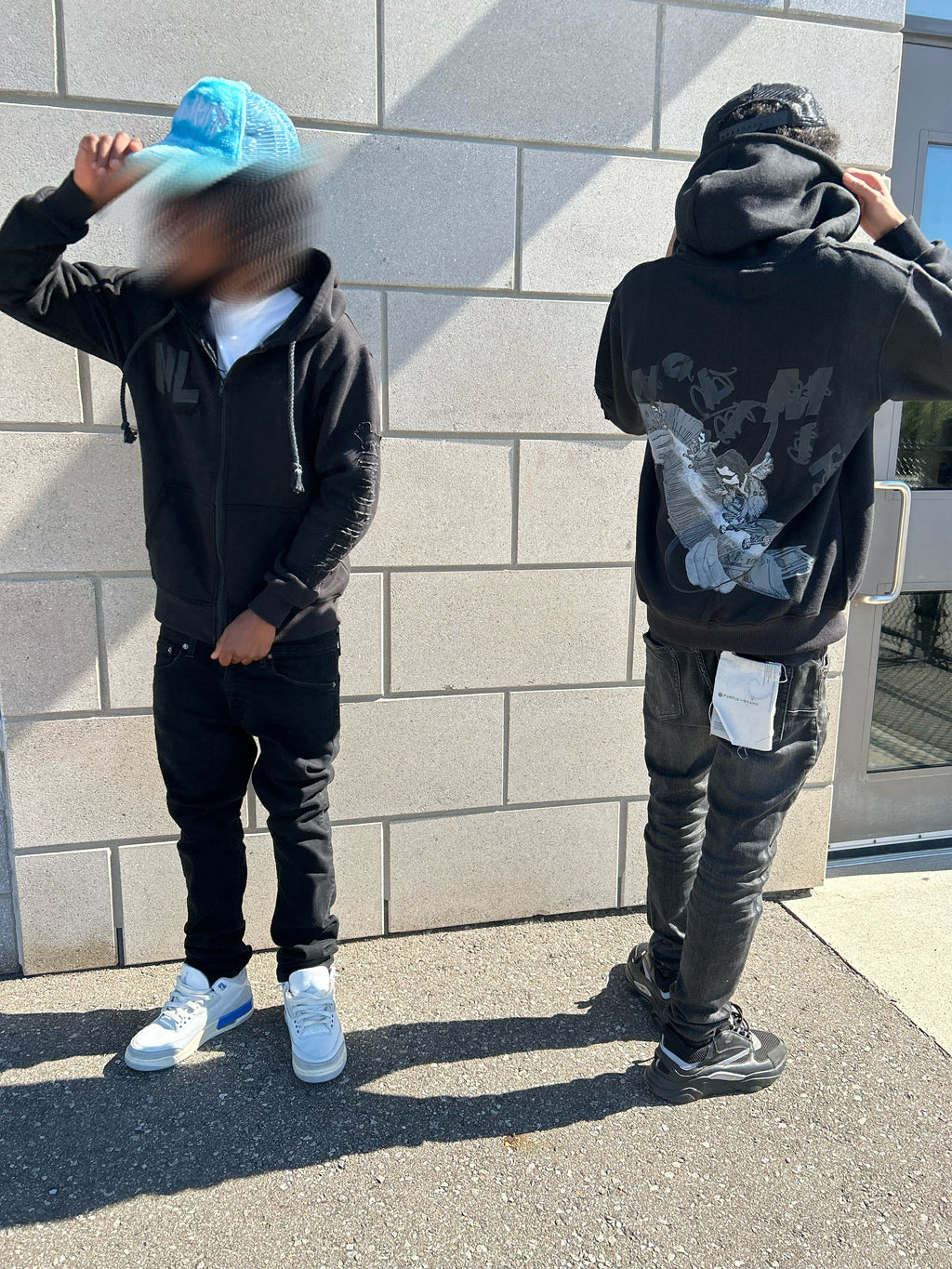 Black "NOLIMIT" Rope String Money Spread Zip-Up