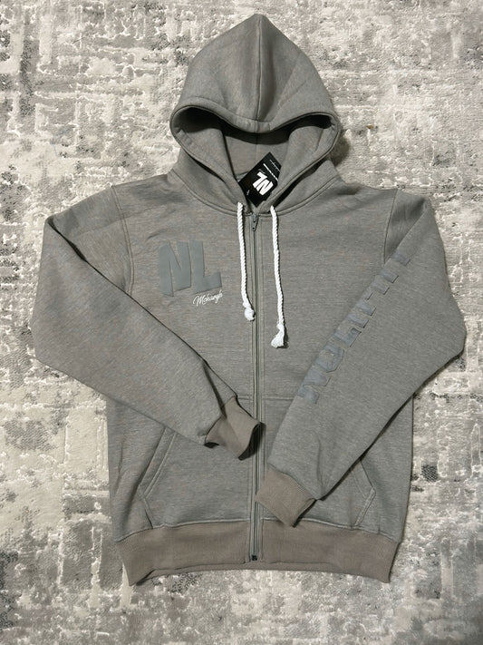 Grey NOLIMIT Rope String Zip-Up